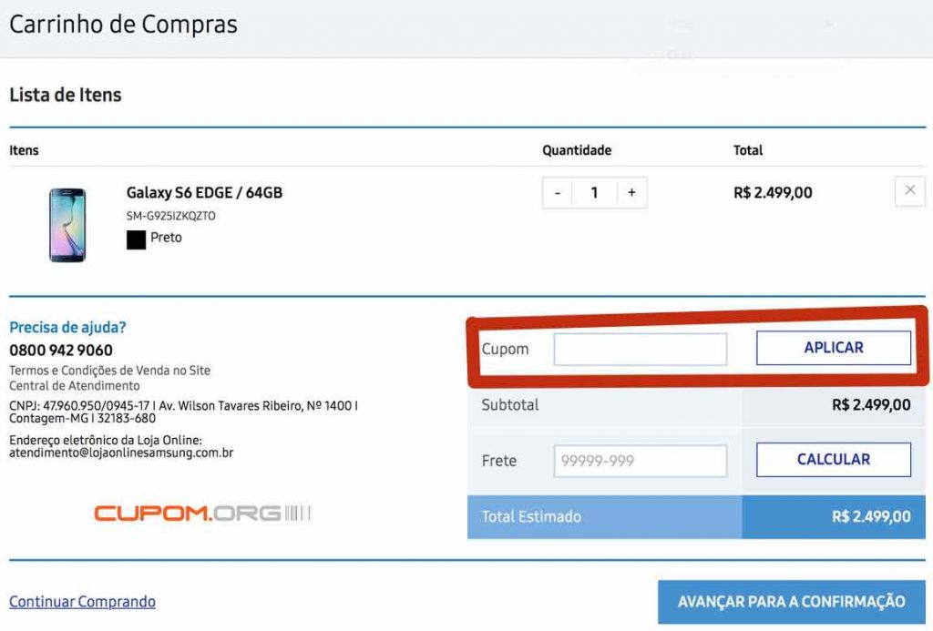 Cupom Desconto Samsung