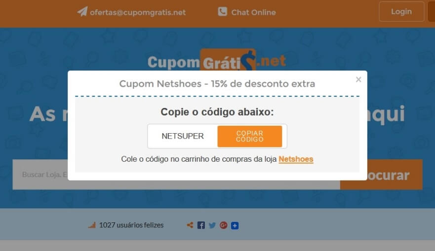 Cupom Netshoes Primeira Compra