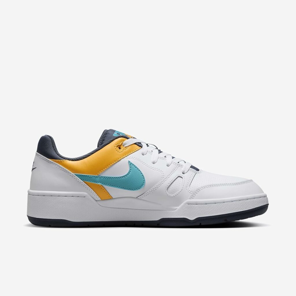 Nike Tênis masculino Full Force Low (HF4846-100, branco/azul trovão/cacto empoeirado/rosa corredor)